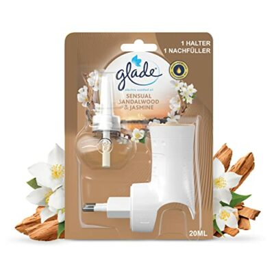 Glade (Brise) Electric Scented Oil Halter, elektrischer Raumduft mit Duftöl inkl. 1 Nachfüller, Sensual Sandelwood & Jasmine, 20 ml, Bewertung: 4,4 von 5 Sternen 1