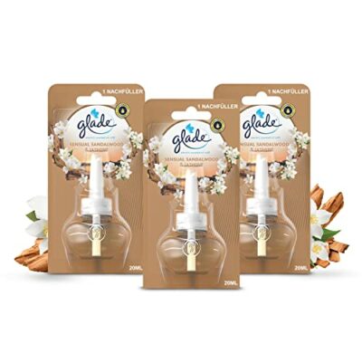 Glade (Brise) Electric Scented Oil Nachfüller,elektrischer Raumduft mit Duftöl,Sensual Sandalwood & Jasmine,3er Pack (3 x 20 ml), Bewertung: 4,7 von 5 Sternen 1