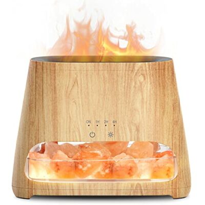 SALKING 2-in-1 Aroma Diffuser & Salt Range Pakistan Leuchte, Flammeneffekt Diffusor für ätherische Öle 1