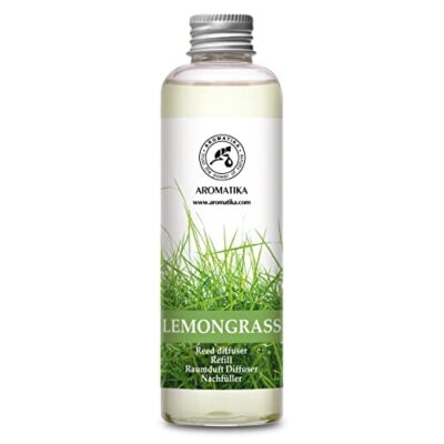 Raumduft Nachfüllflasche Zitronengras 200ml - Intensiv und Langanhaltend Natürlicher Raumduft - Bester fur Raum - Küche - Zuhause - Büro - Spa - Fitnessclub - Aromatherapie - Diffuser